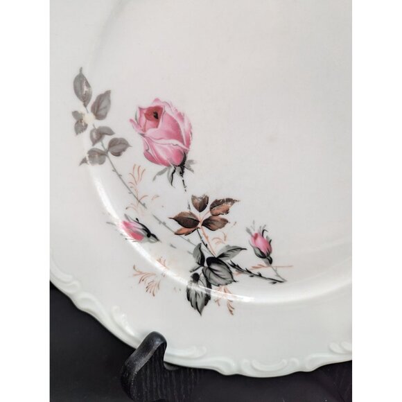 Mitterteich Pink Rose Scalloped Rim 10 1/2 Inch Replacement Dinner Plate - Picture 2 of 6